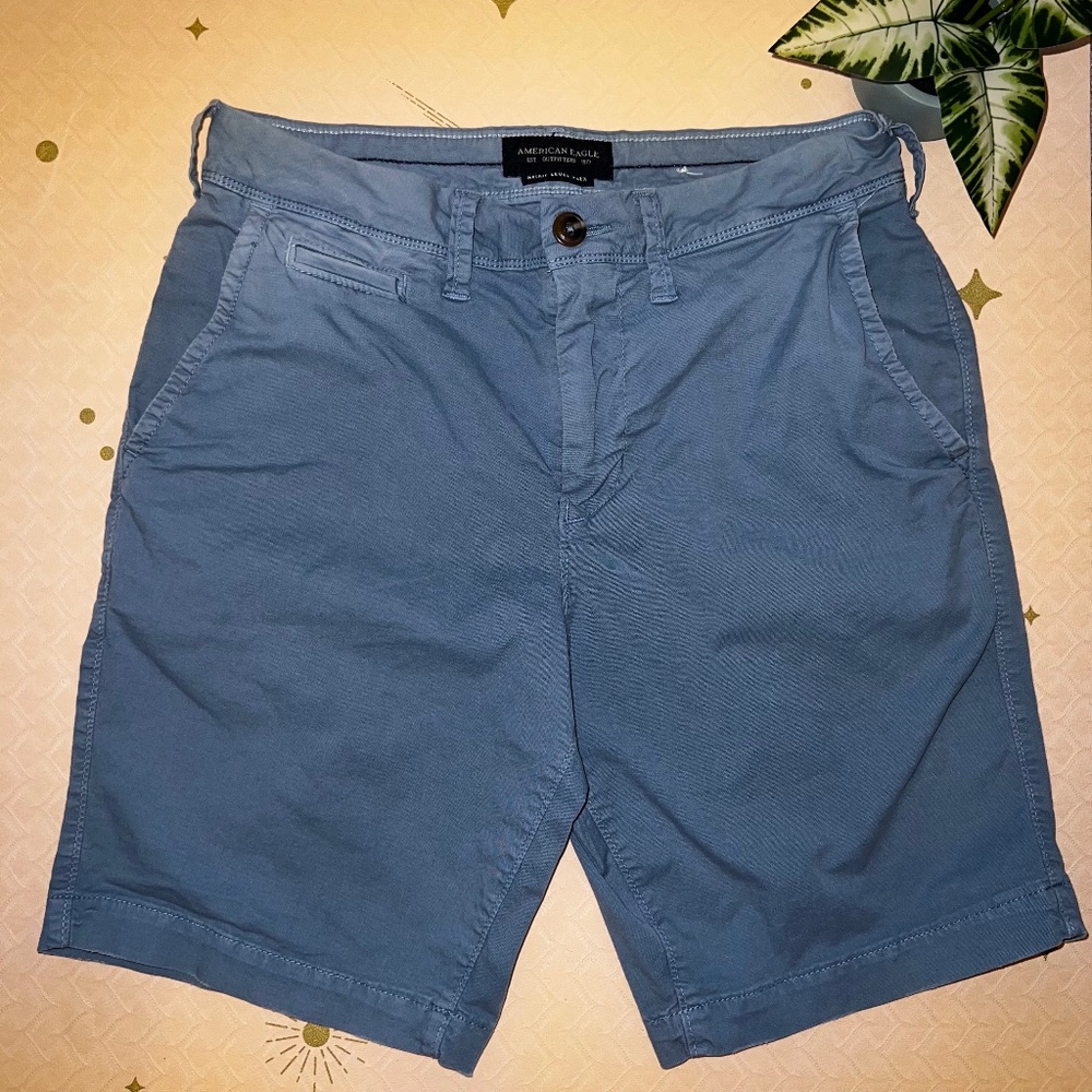 American Eagle Next Level Flex Slim Shorts in Blue - 28